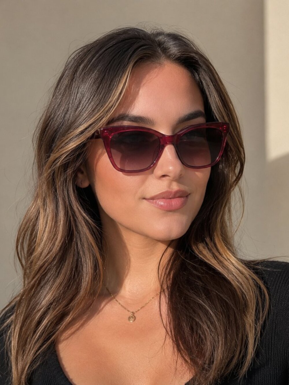 Juicy Couture JU 629/G/S Burgundy Cat-Eye Sunglasses 55-18-140